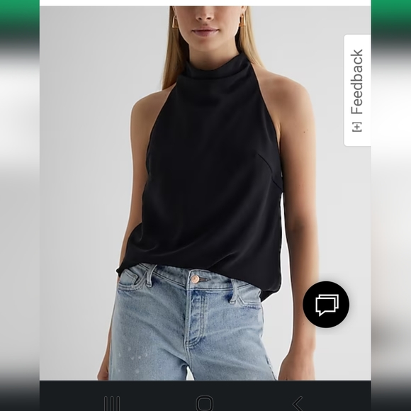 NWT Draped Halter Neck Fringe Back Top XS - Picture 2 of 6